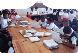 Children learning in a classroom