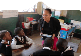 Children learning in a classroom